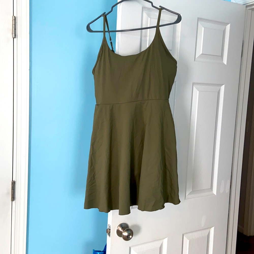 Halara moss green dress